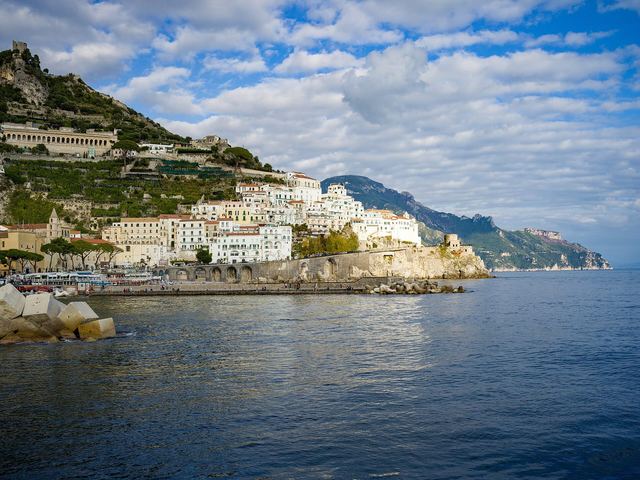 Positano from the coast road, the kind of stop only a private driver can make