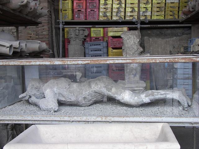 Plaster casts of victims in Pompeii, the kind of detail a private archaeologist guide spends time on