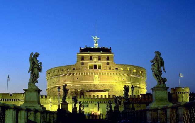 Castel Sant'Angelo from the Ponte Sant'Angelo, one of the sites where the Roma Pass gets you in without a booking