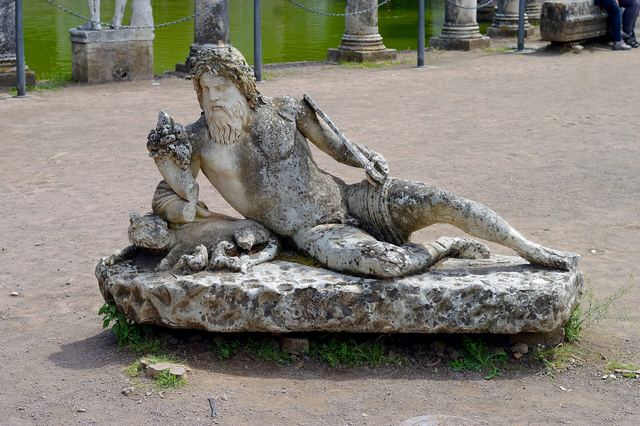 The Canopus pool at Hadrian's Villa in Tivoli, visited on the LivTours semi-private day trip